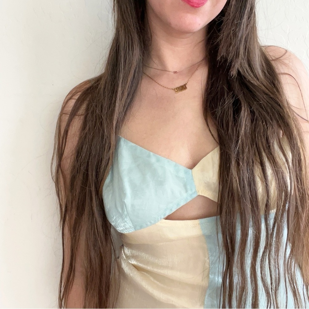 Storia Two Toned Mini Tank Dress